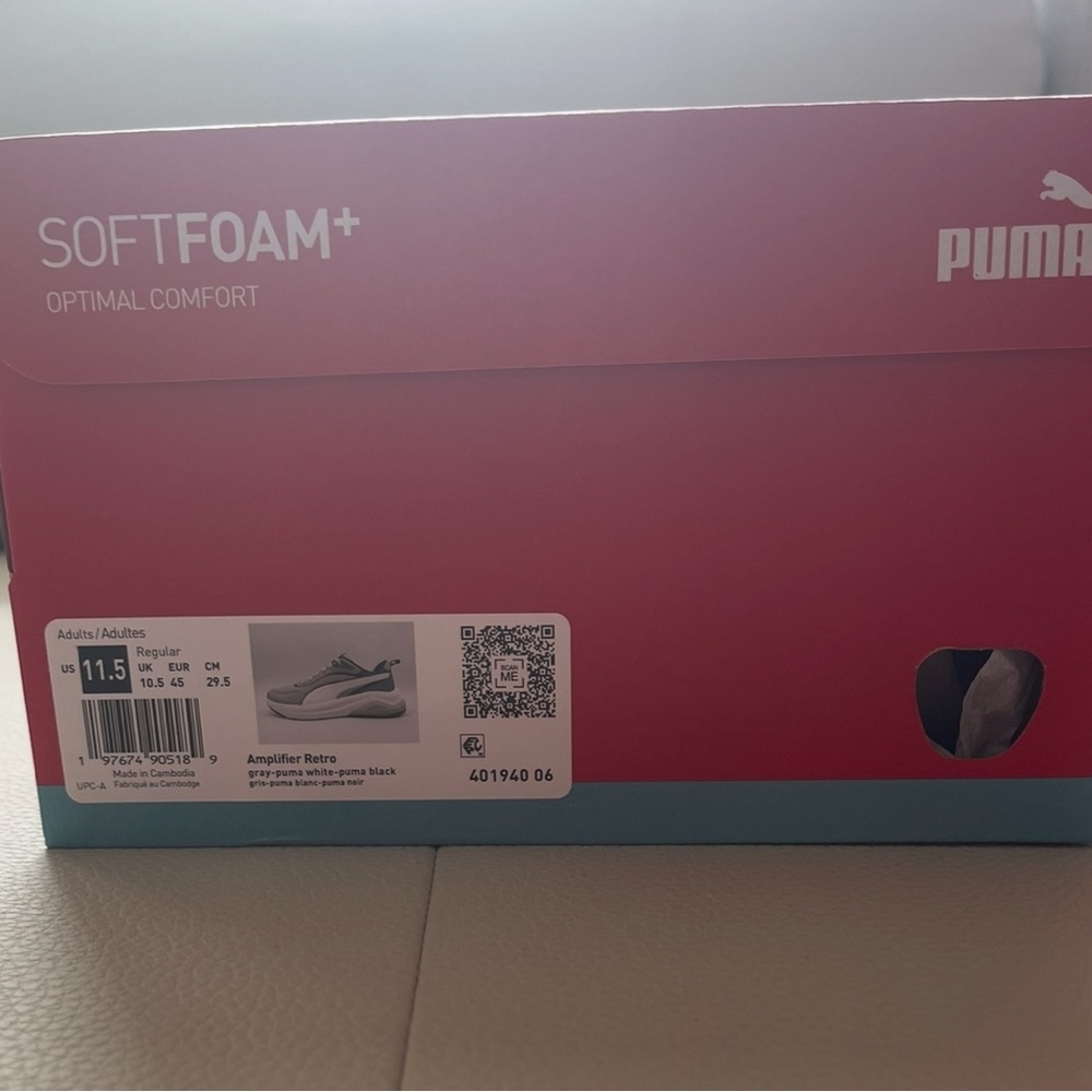 Puma Amplifier Sneakers in Black and White